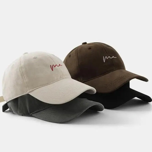 Retro Retro Embroidered Baseball Hat New Big Headed Duck Tongue Hat Letter Fashion Sunshade Hat Women's Adjustable Sports Hat