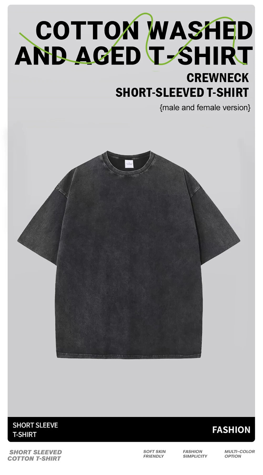 Cherry Leopard Graphic Tee – Vintage Washed Oversized T-Shirt